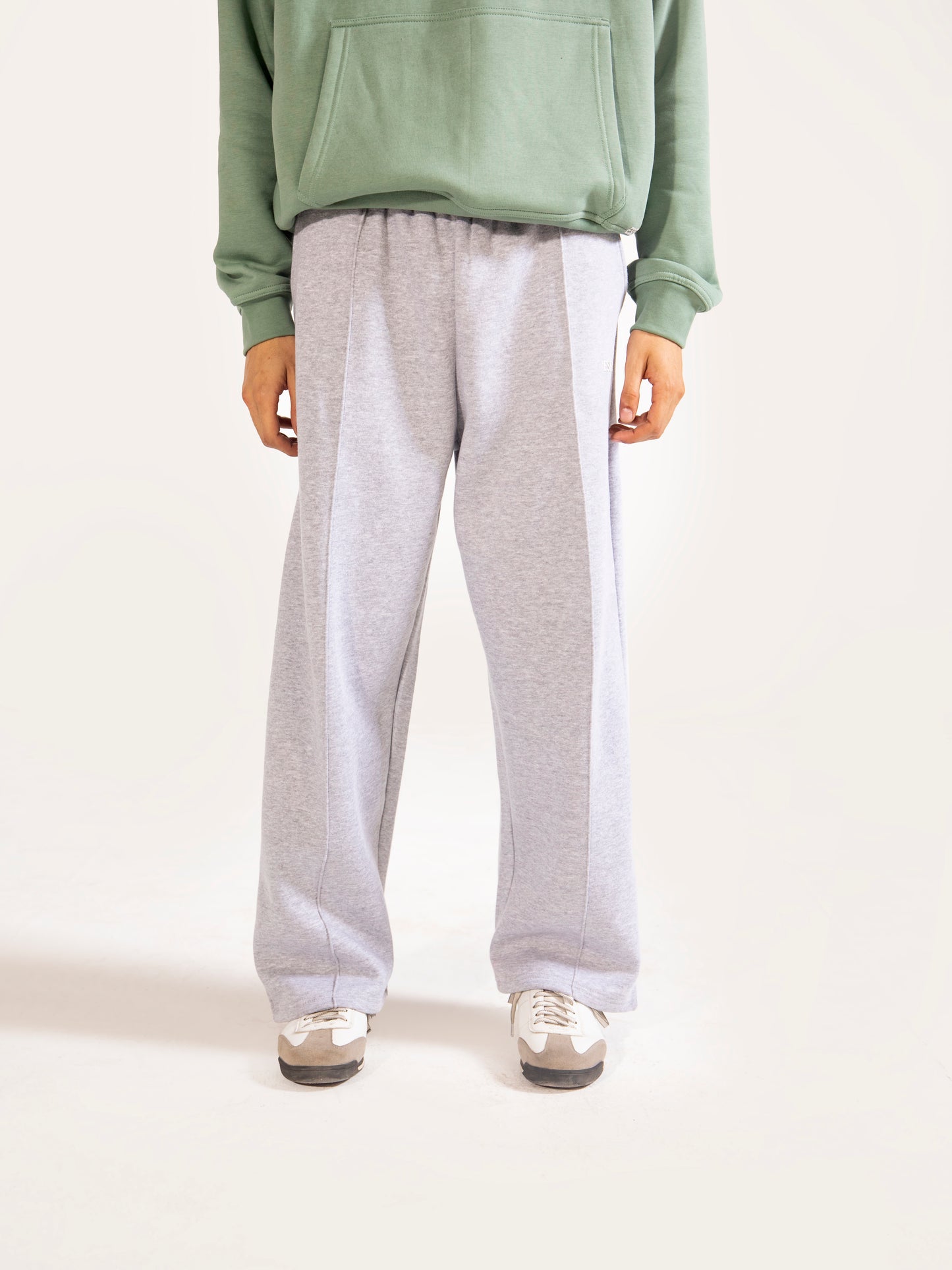 Unisex Heather Grey Oversized Trouser