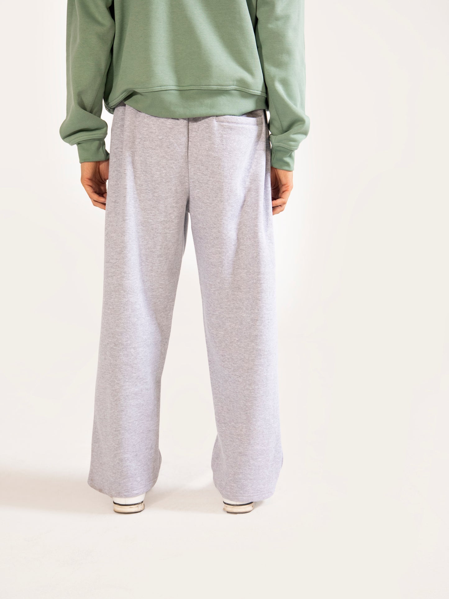 Unisex Heather Grey Oversized Trouser