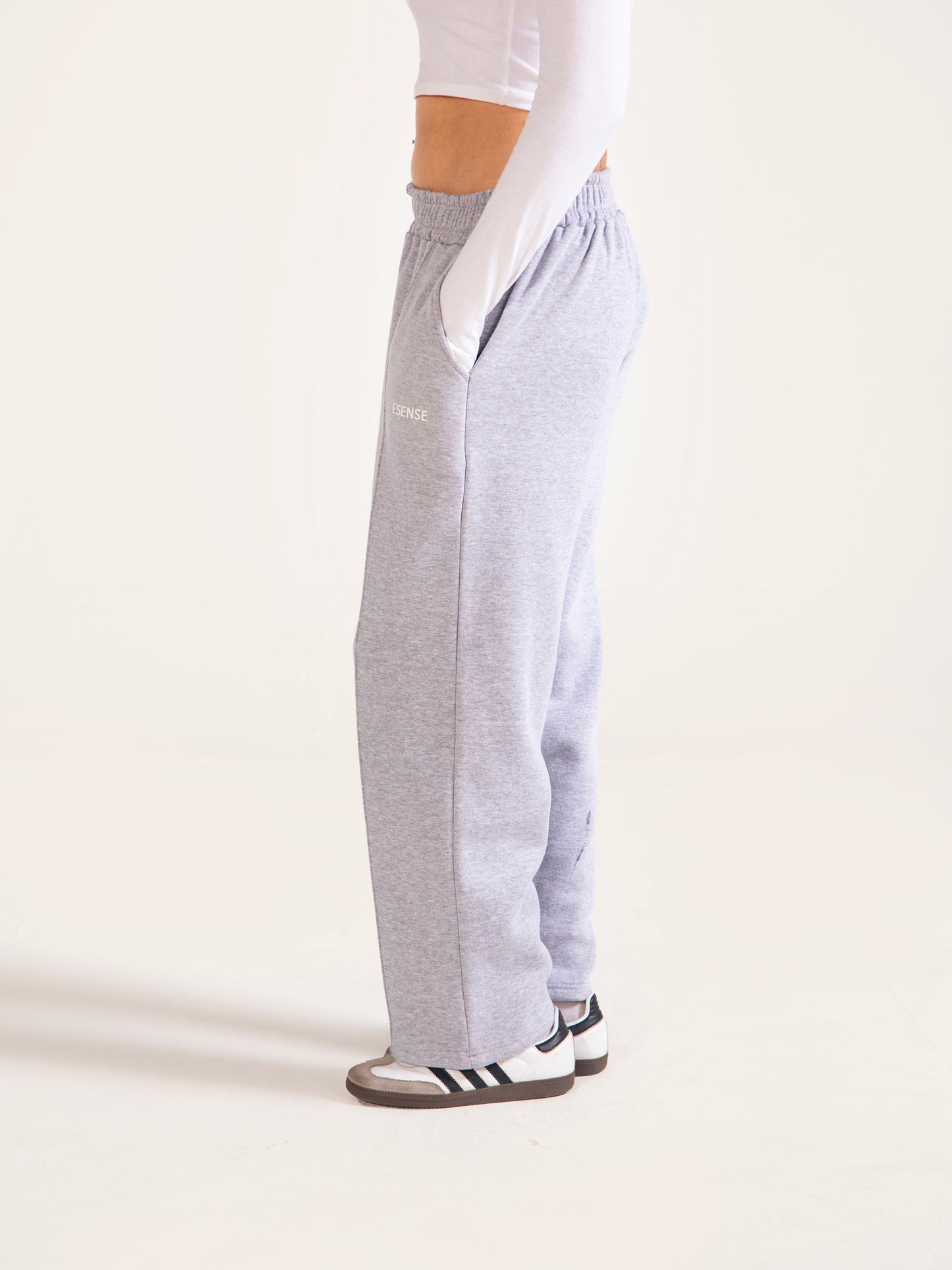 Unisex Heather Grey Oversized Trouser