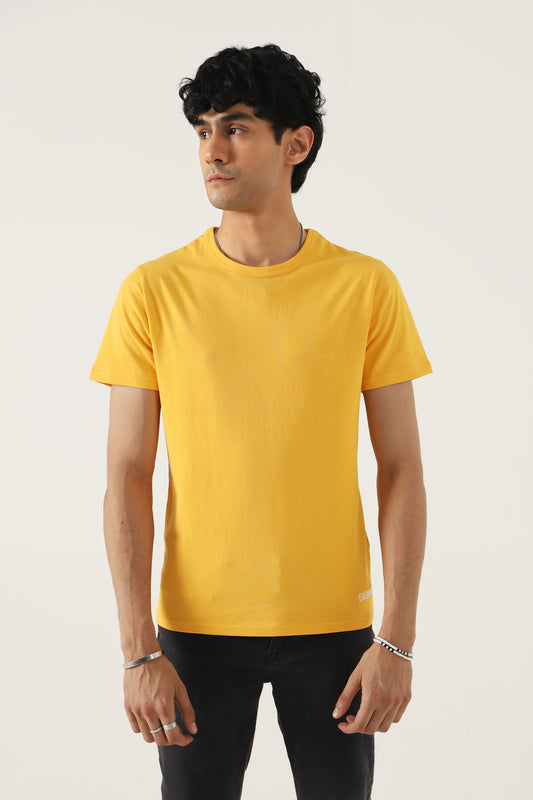 Vibrant Yellow Unisex Fit Cotton T-Shirt