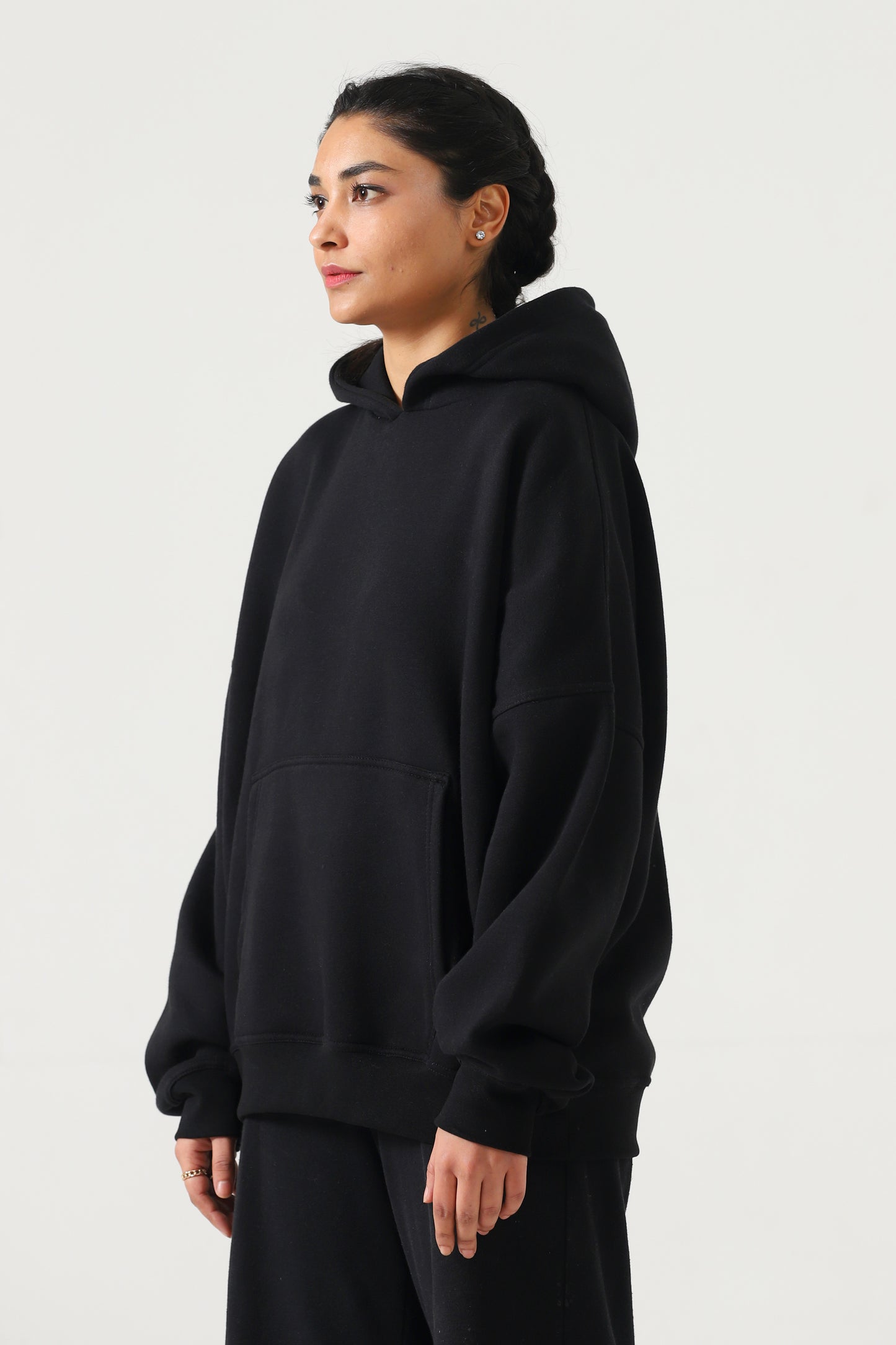 Unisex Black Oversized Hoodie