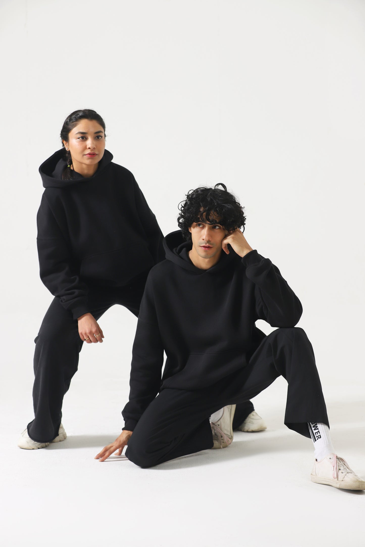 Unisex Black Oversized Hoodie