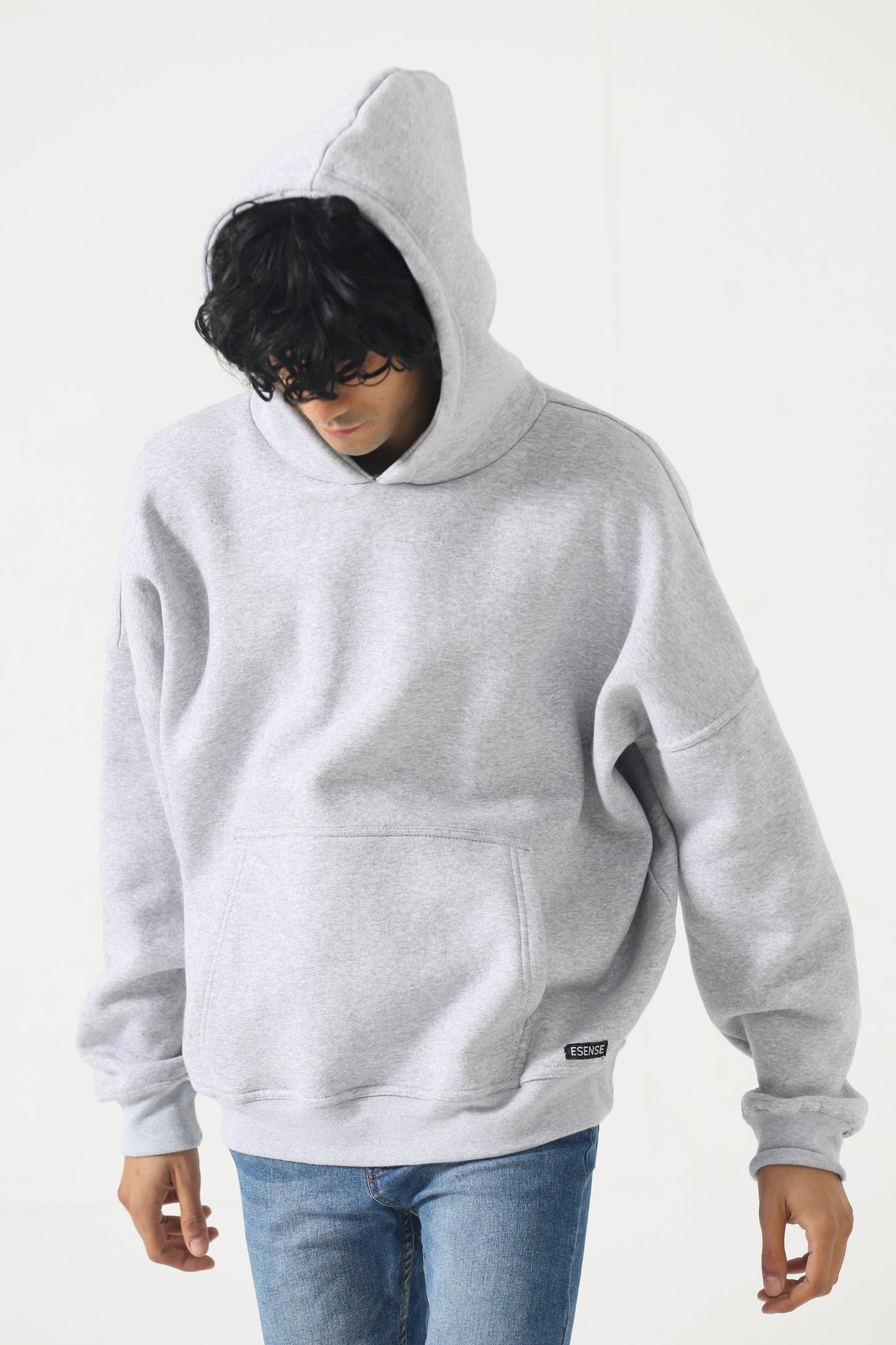 Unisex Heather Grey Oversized Hoodie