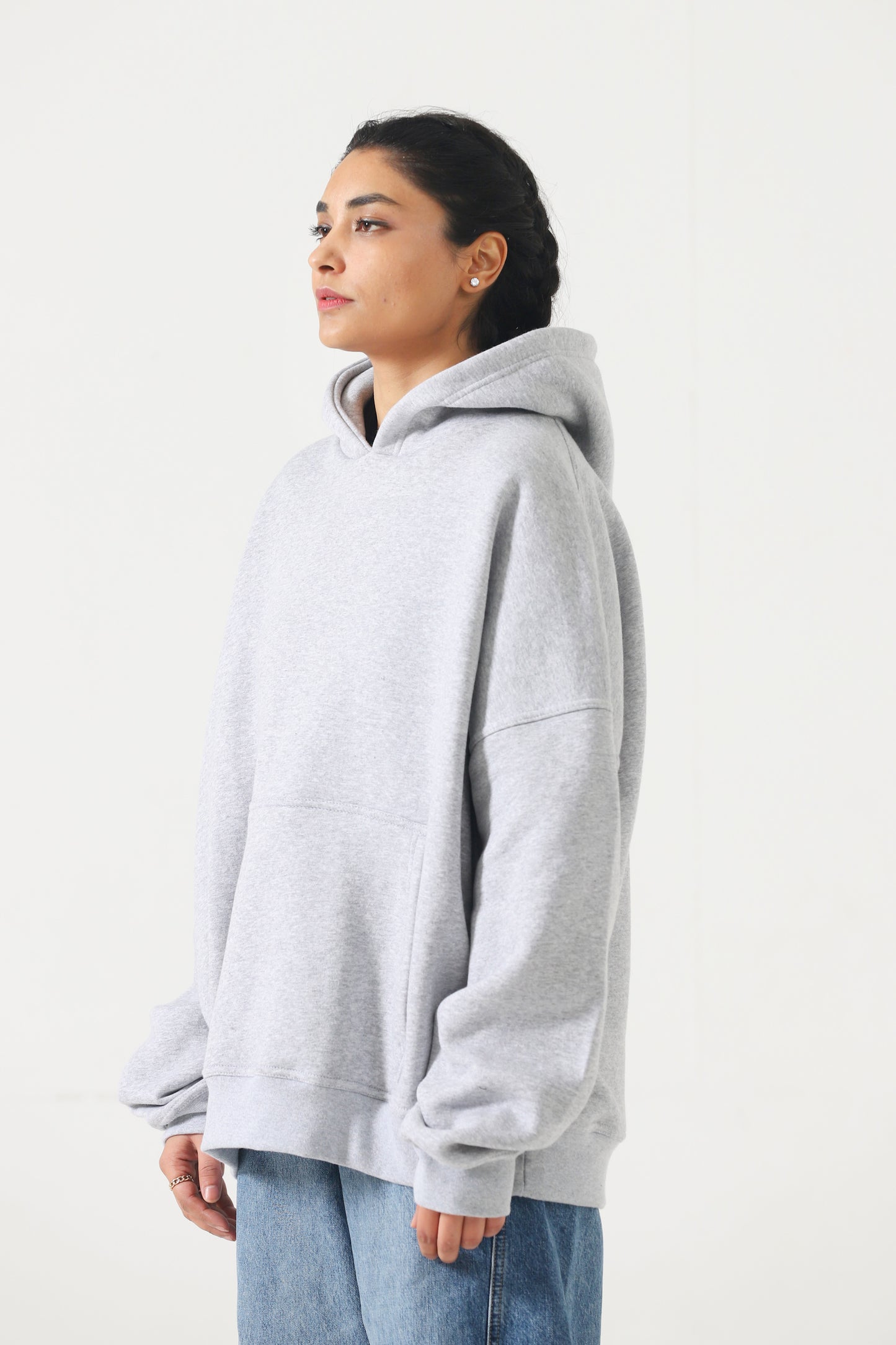 Unisex Heather Grey Oversized Hoodie